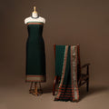 Green - 3pc cotton unstitched dharwad dress material 19