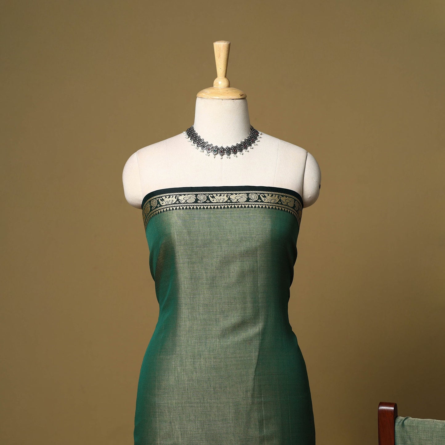 3pc cotton unstitched dharwad dress material with border 06