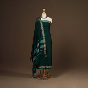 Green - 3pc cotton unstitched dharwad dress material