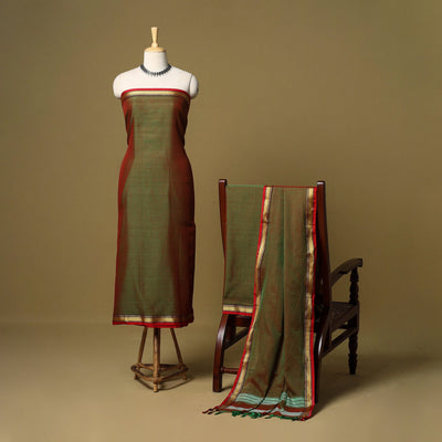 3pc cotton unstitched dharwad dress material with border 08