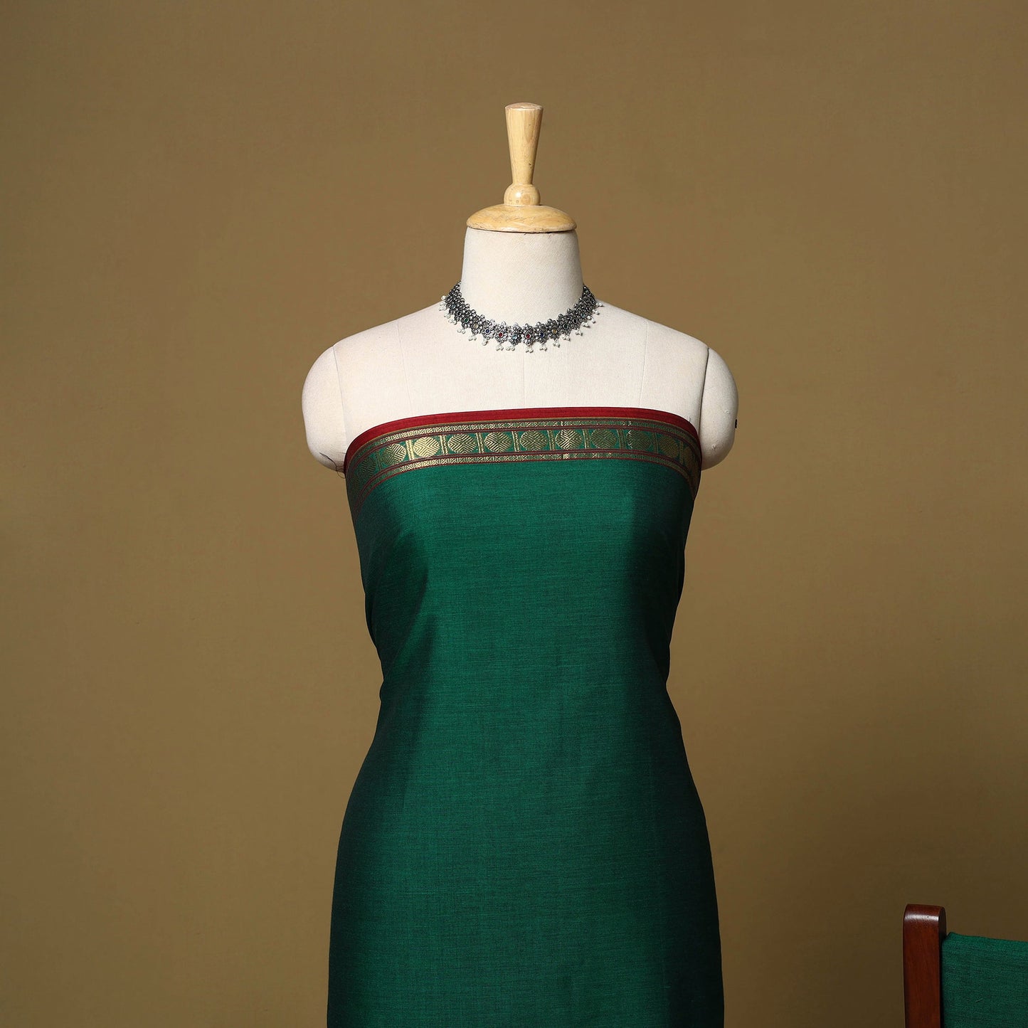 3pc cotton unstitched dharwad dress material with border 08