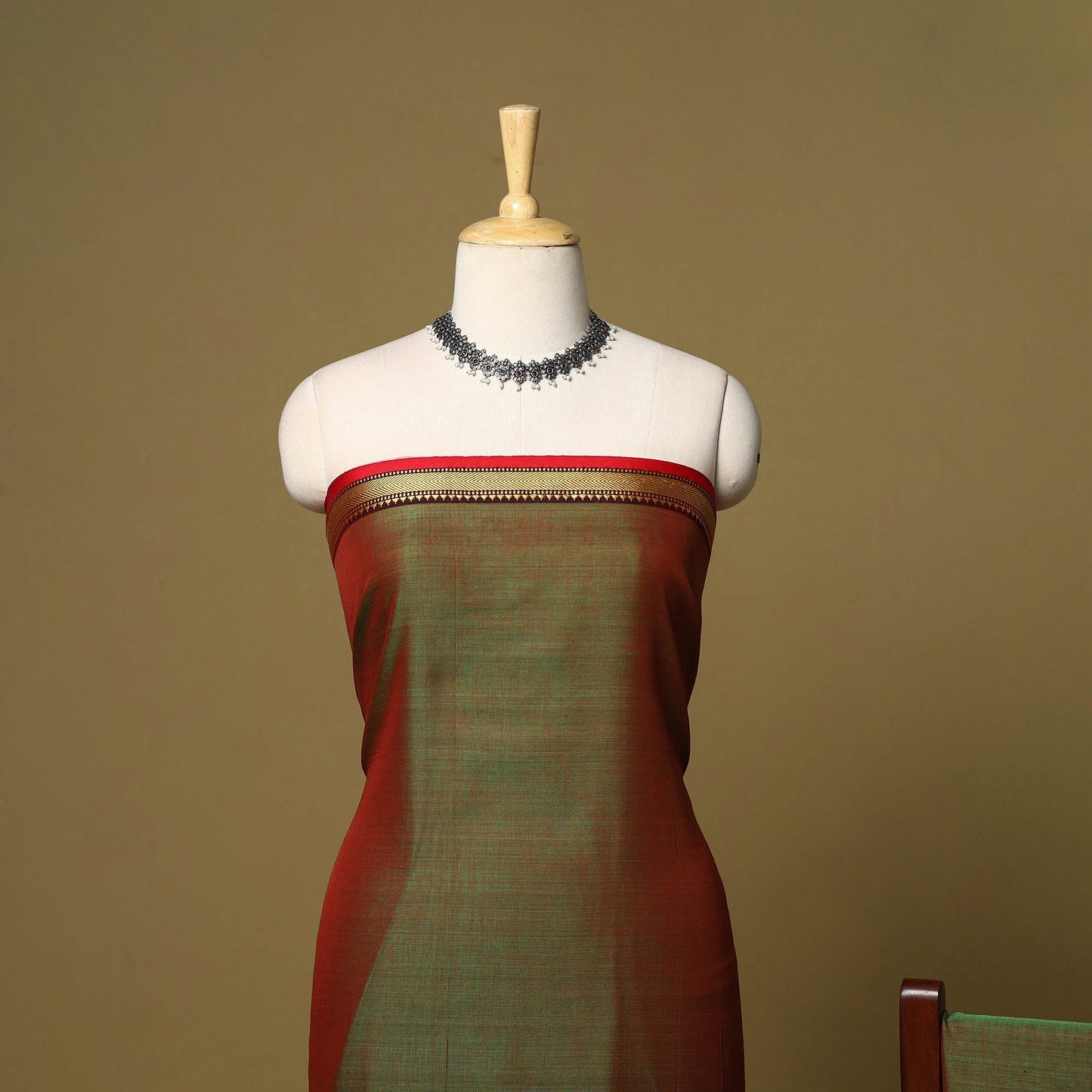 3pc cotton unstitched dharwad dress material with border 08