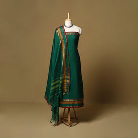 3pc cotton unstitched dharwad dress material with border 08