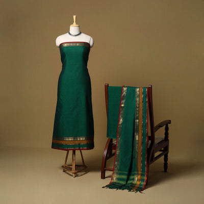 3pc cotton unstitched dharwad dress material with border 08