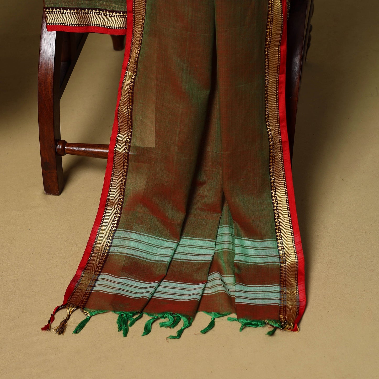 3pc cotton unstitched dharwad dress material with border 08