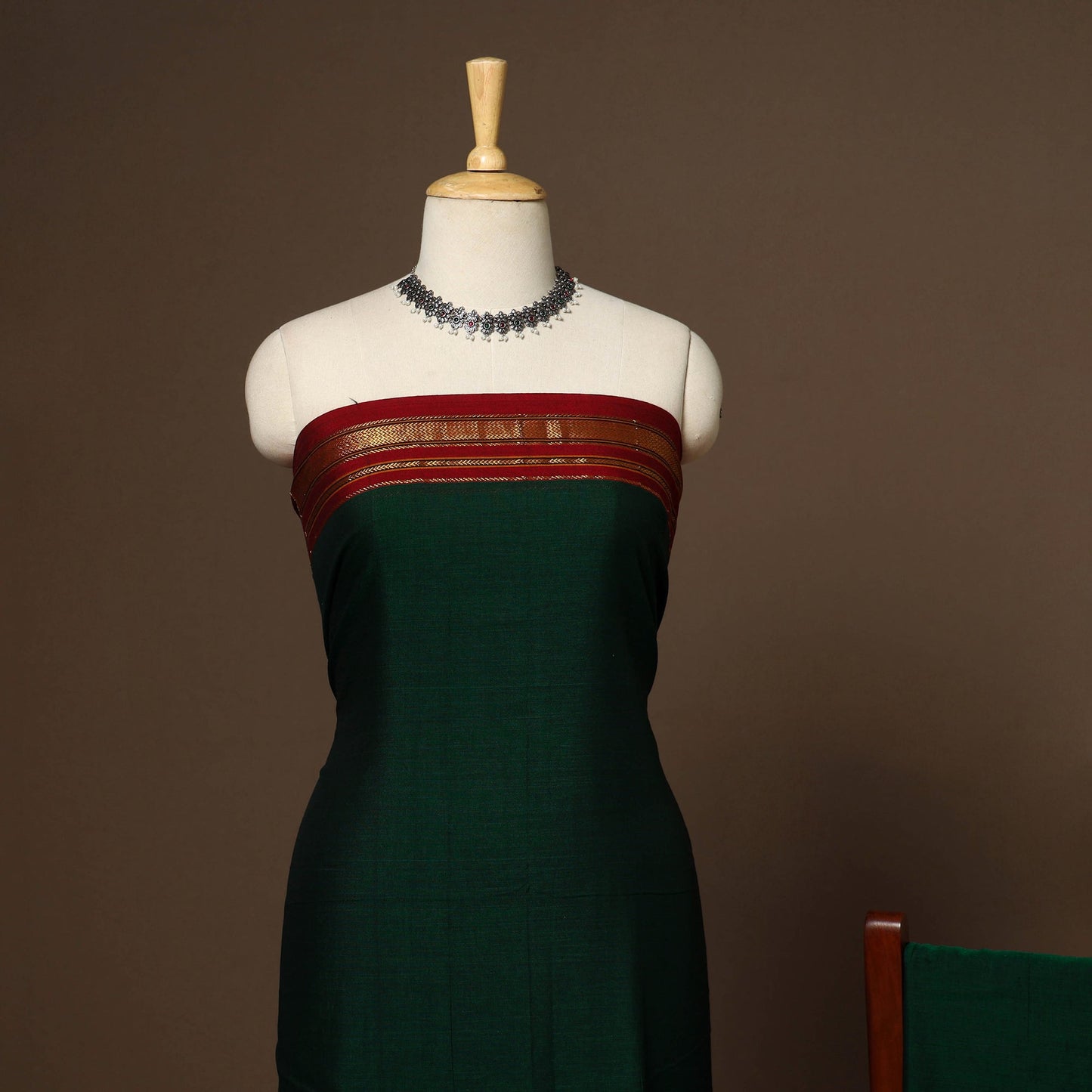 Green - 3pc cotton unstitched dharwad dress material