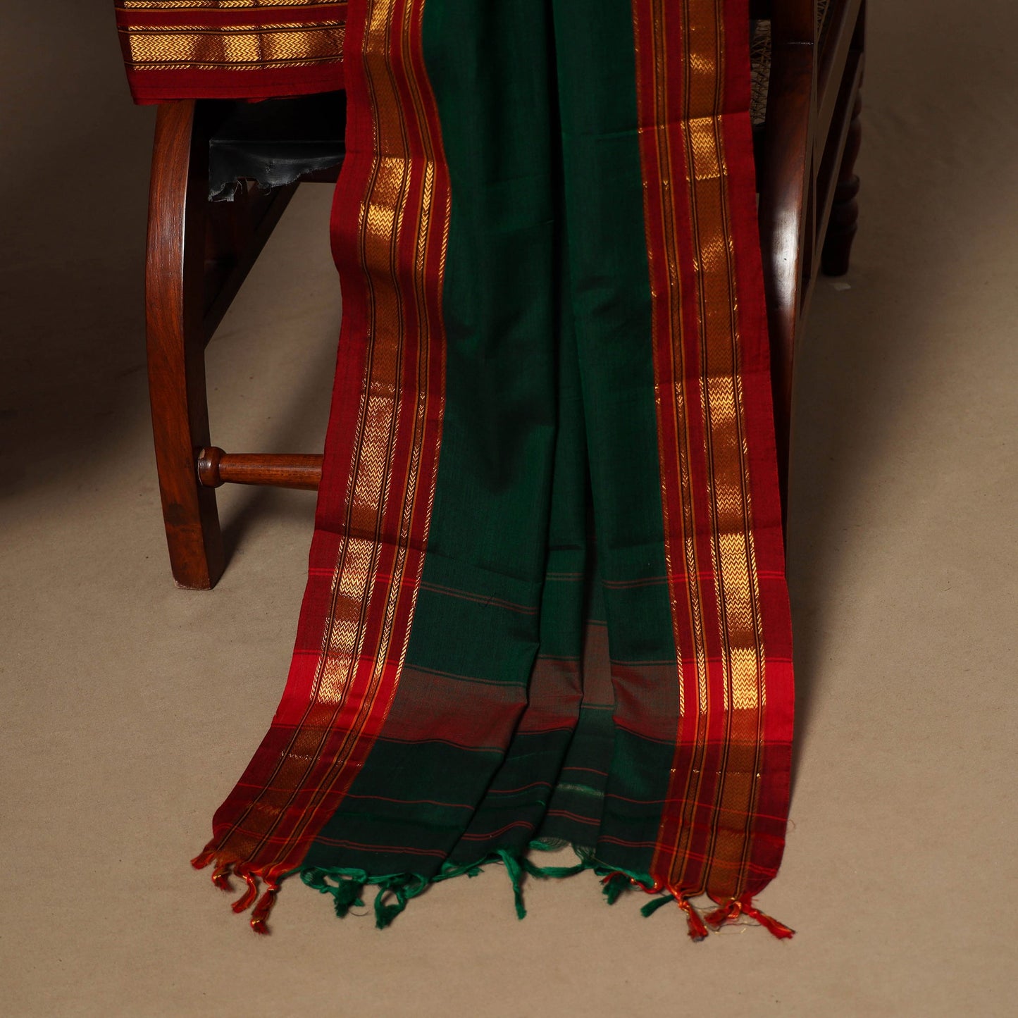 Green - 3pc cotton unstitched dharwad dress material