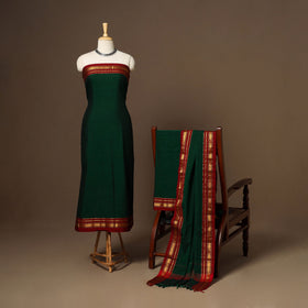 Green - 3pc cotton unstitched dharwad dress material