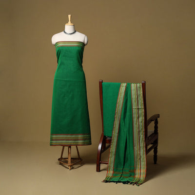 3pc cotton unstitched dharwad dress material with border 10