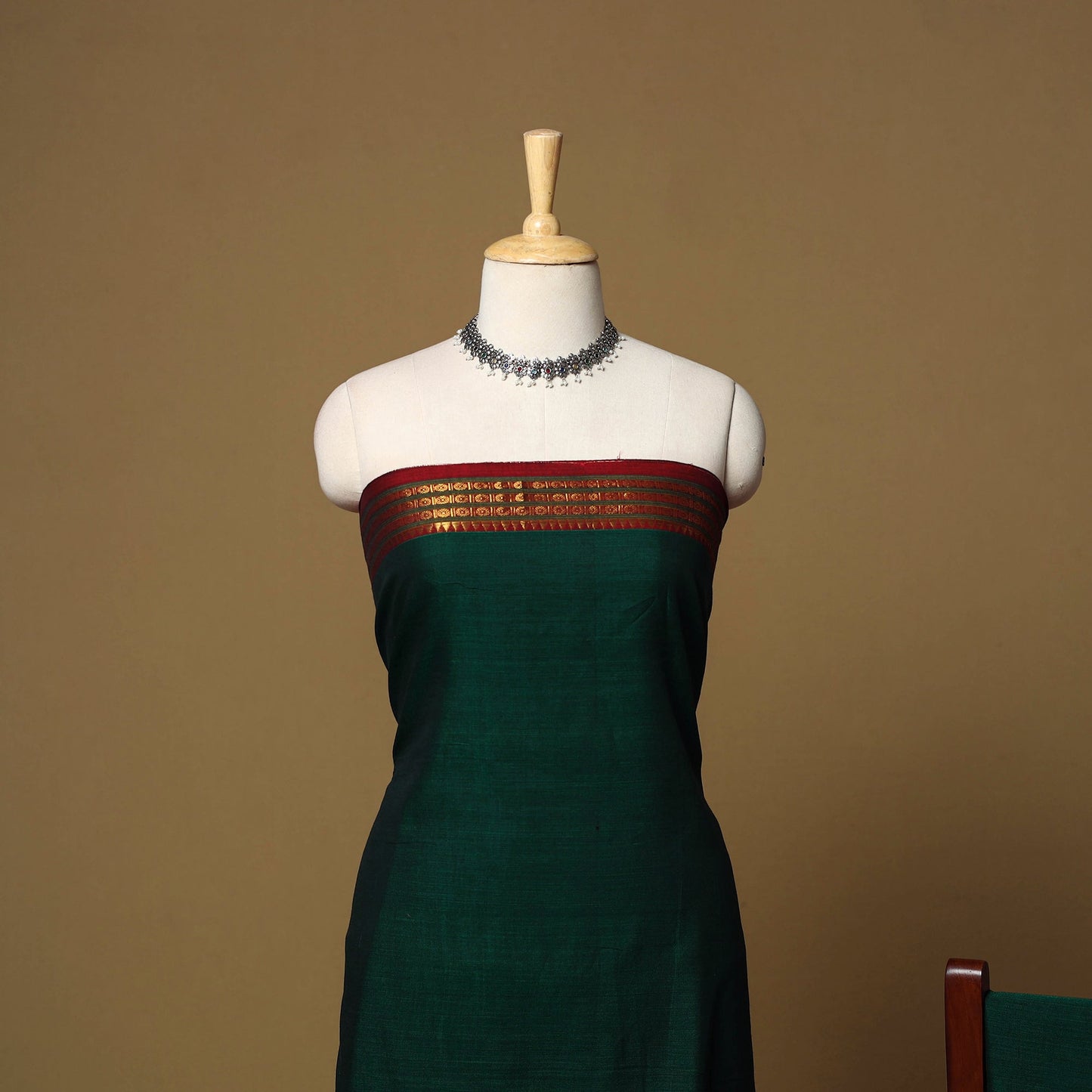 3pc cotton unstitched dharwad dress material with border 15