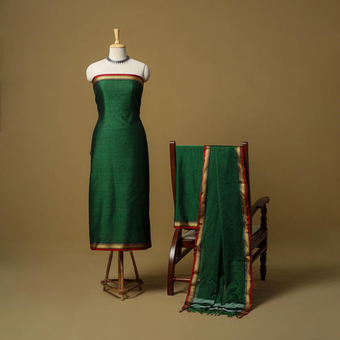 3pc cotton unstitched dharwad dress material with border 18