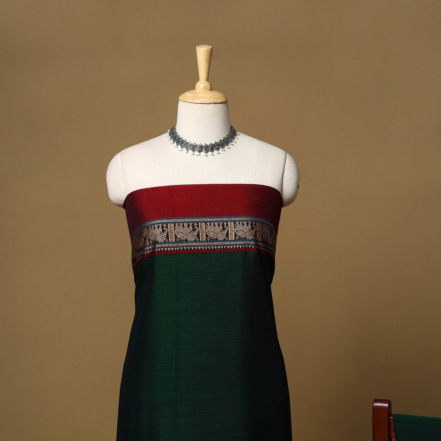 3pc cotton unstitched dharwad dress material with border 18