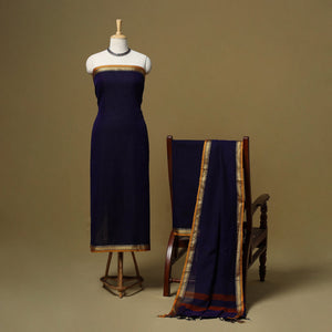 3pc cotton unstitched dharwad dress material with border 19