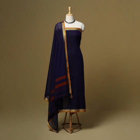 3pc cotton unstitched dharwad dress material with border 19