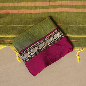 Green - 3pc cotton unstitched dharwad dress material