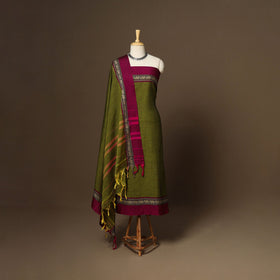 Green - 3pc cotton unstitched dharwad dress material