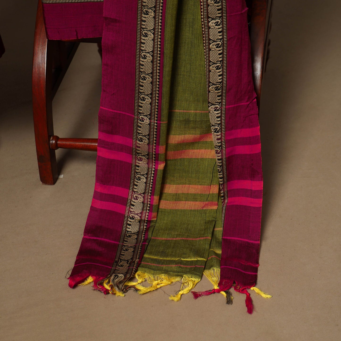 Green - 3pc cotton unstitched dharwad dress material