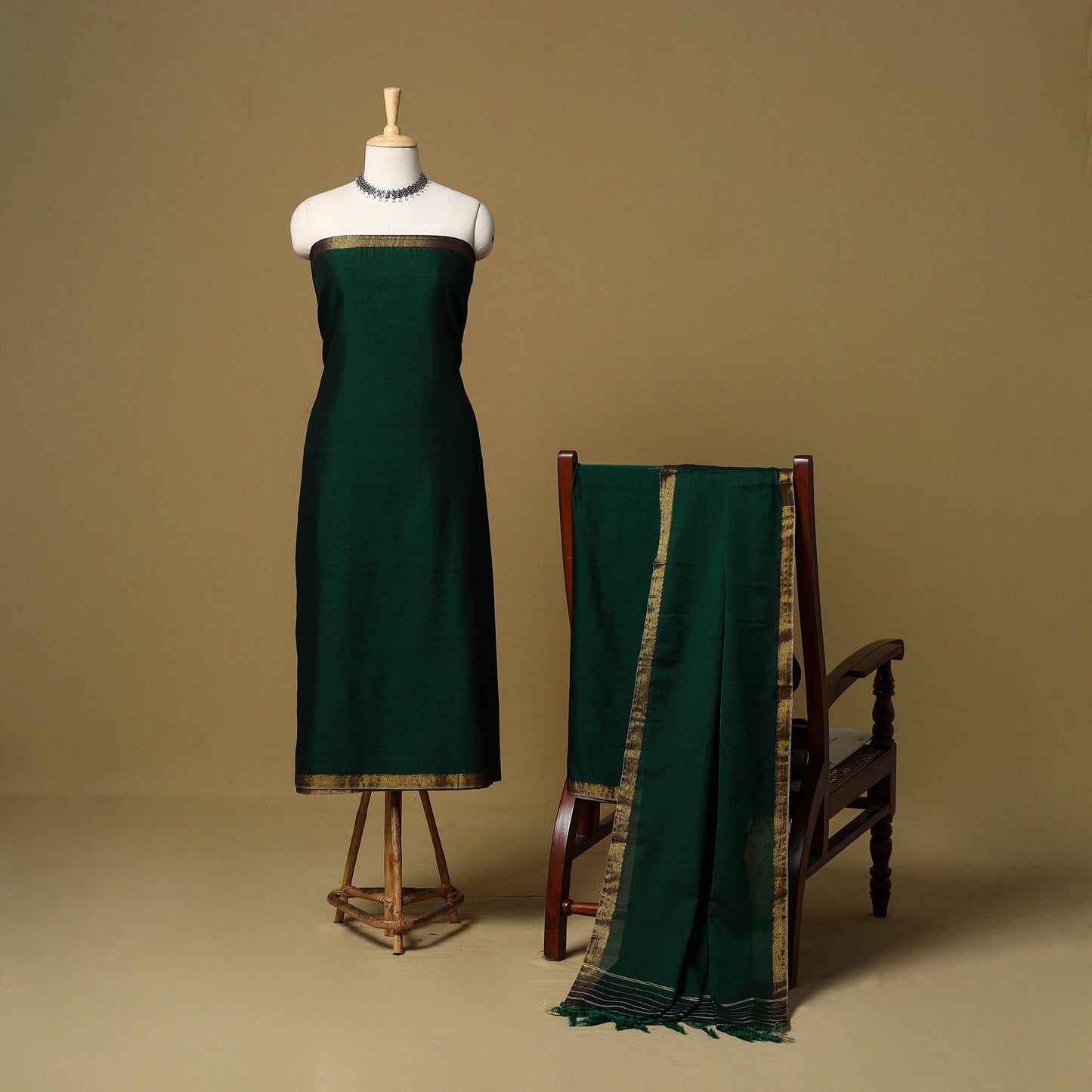 3pc cotton unstitched dharwad dress material with border 29