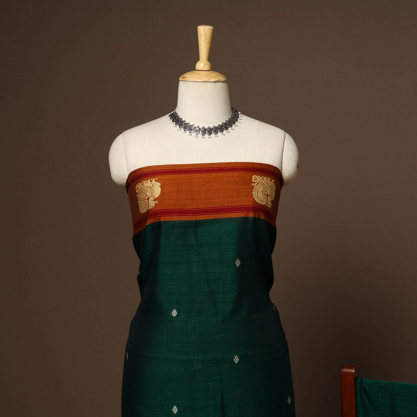 Green - 3pc cotton unstitched dharwad dress material