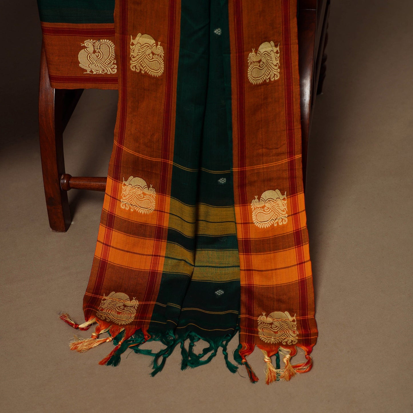 Green - 3pc cotton unstitched dharwad dress material