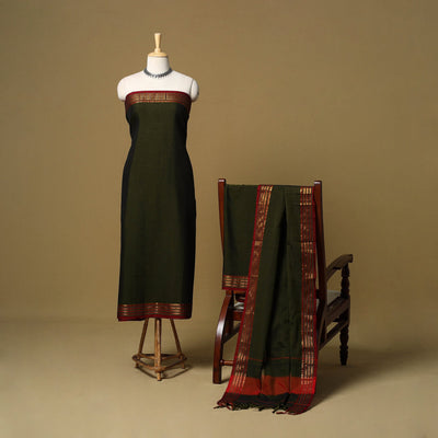 3pc cotton unstitched dharwad dress material with border 39