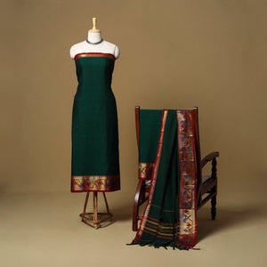 3pc cotton unstitched dharwad dress material with border 46