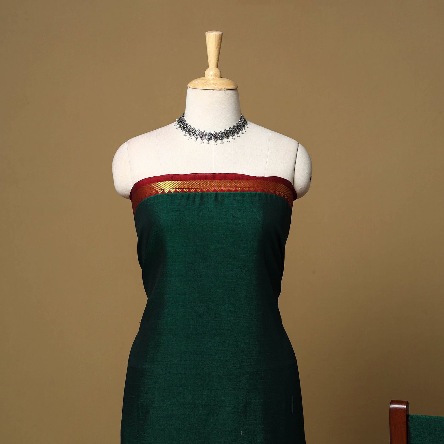 3pc cotton unstitched dharwad dress material with border 46