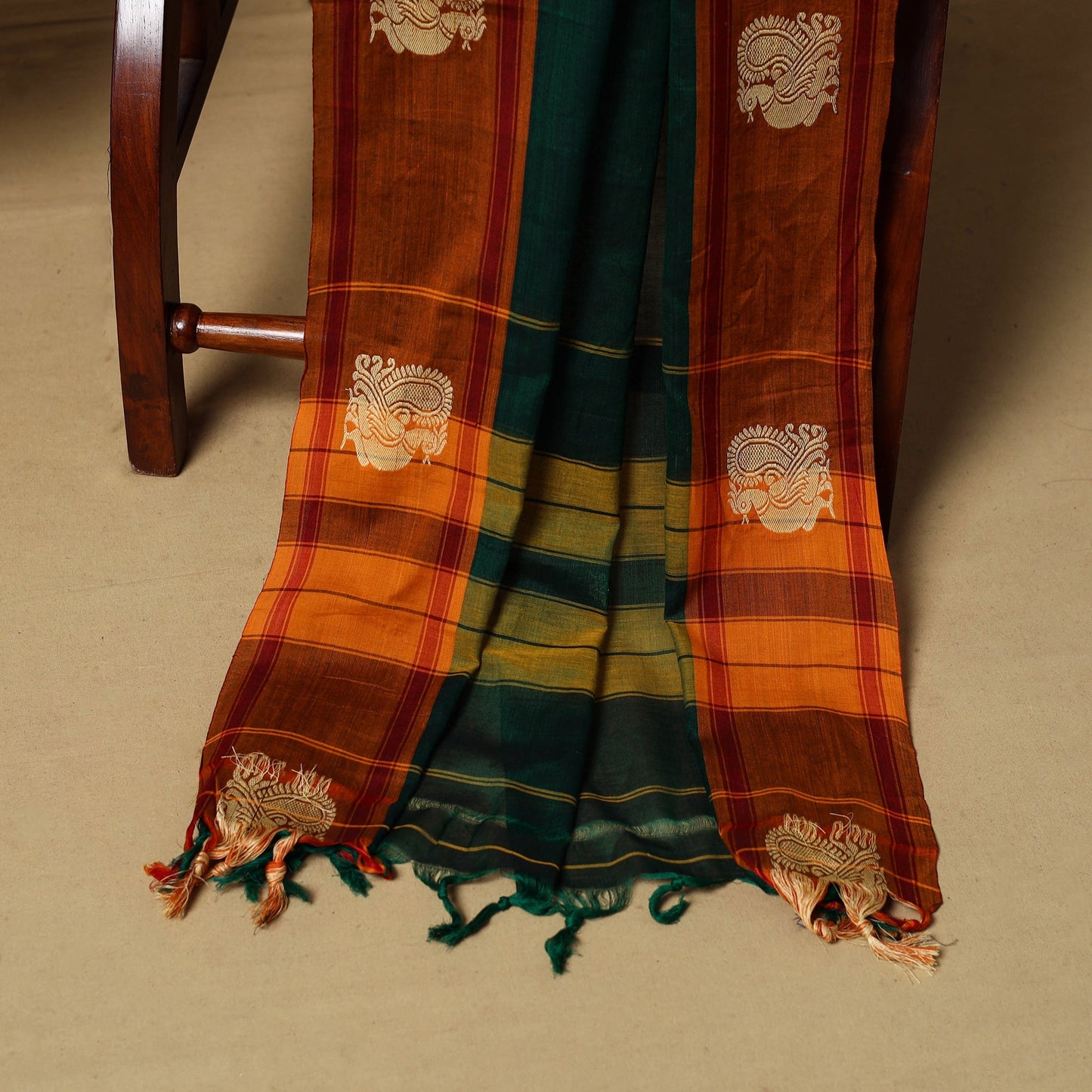 3pc cotton unstitched dharwad dress material with border 50