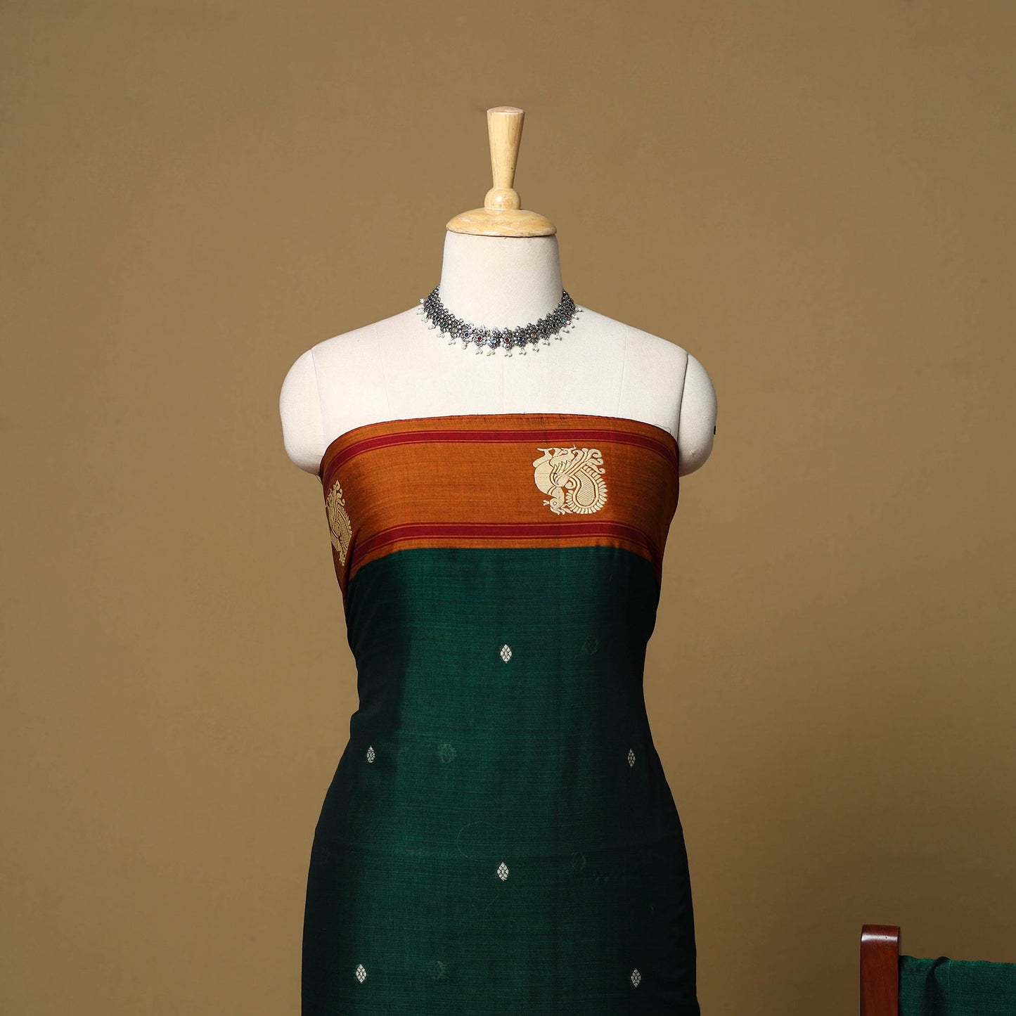 3pc cotton unstitched dharwad dress material with border 50