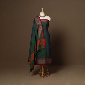 Green - 3pc cotton unstitched dharwad dress material