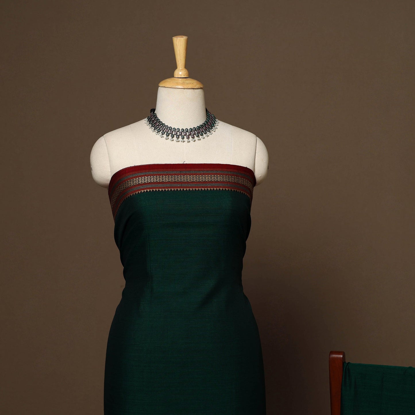 Green - 3pc cotton unstitched dharwad dress material