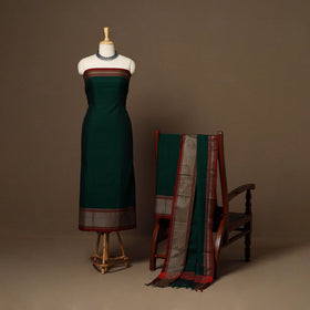 Green - 3pc cotton unstitched dharwad dress material