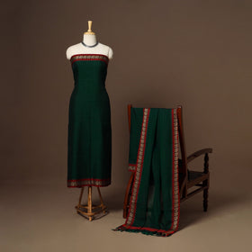 Green - 3pc cotton unstitched dharwad dress material