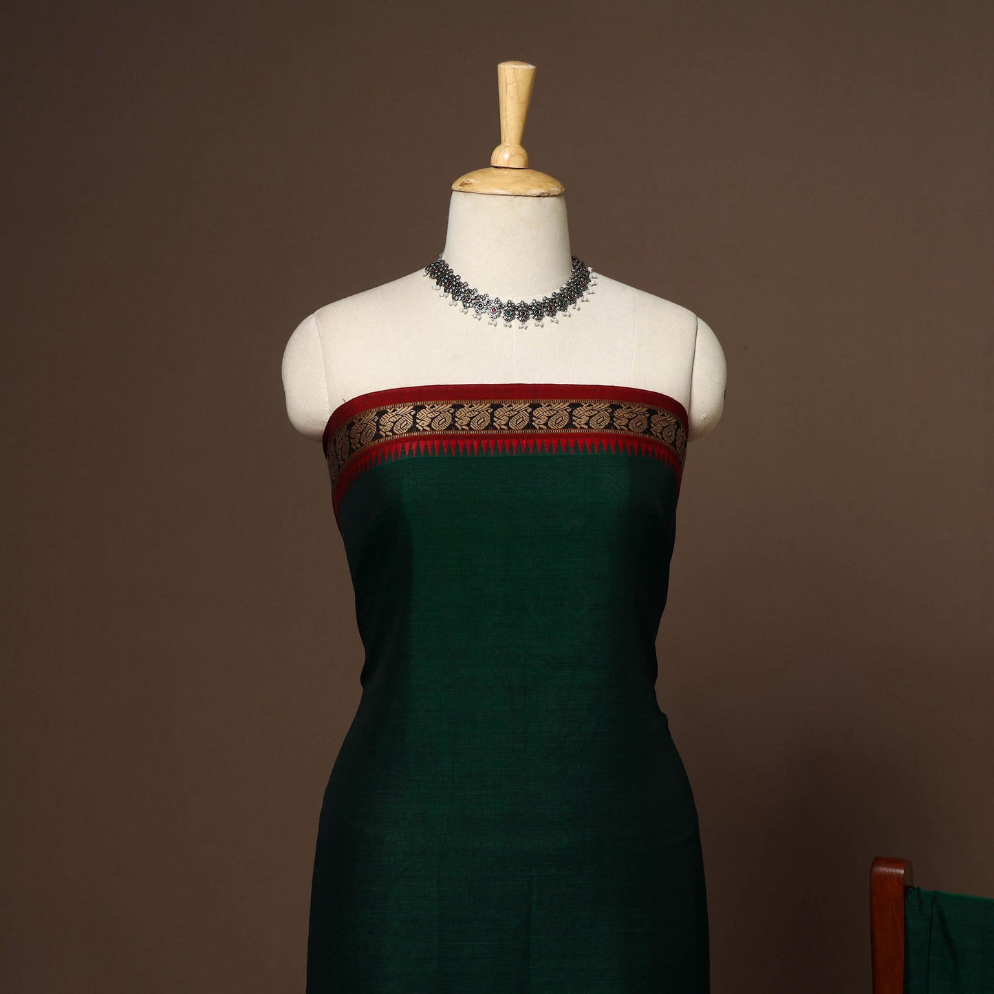 Green - 3pc cotton unstitched dharwad dress material