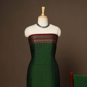 Green - 3pc cotton unstitched dharwad dress material