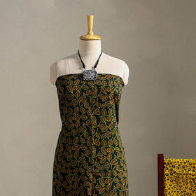 Green 3pc Block Print Cotton Ajrakh Dress Material