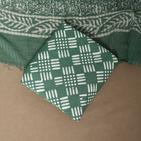 Green - 3pc cotton unstitched hand batik dress material 07