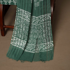 Green - 3pc cotton unstitched hand batik dress material 07