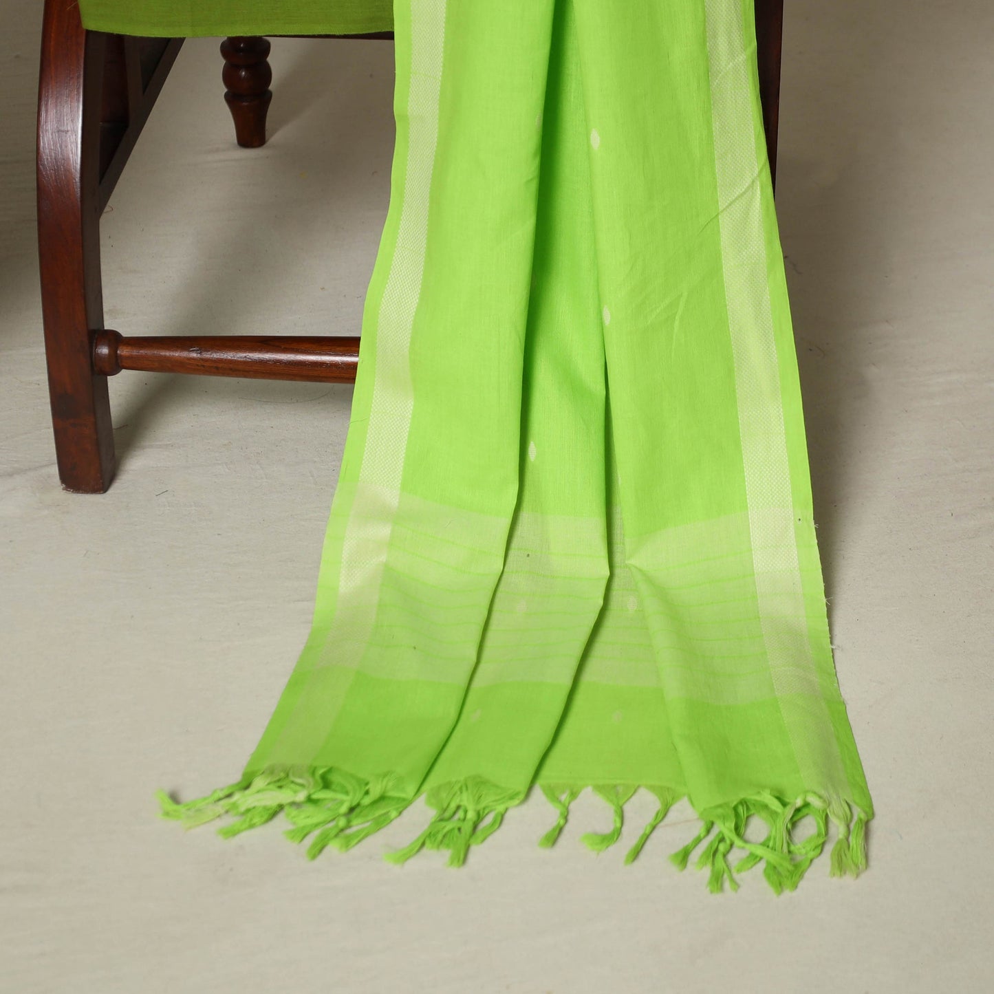 Green - 3pc cotton unstitched jacquard dress material 20