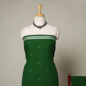 Green - 3pc cotton unstitched jacquard dress material 33