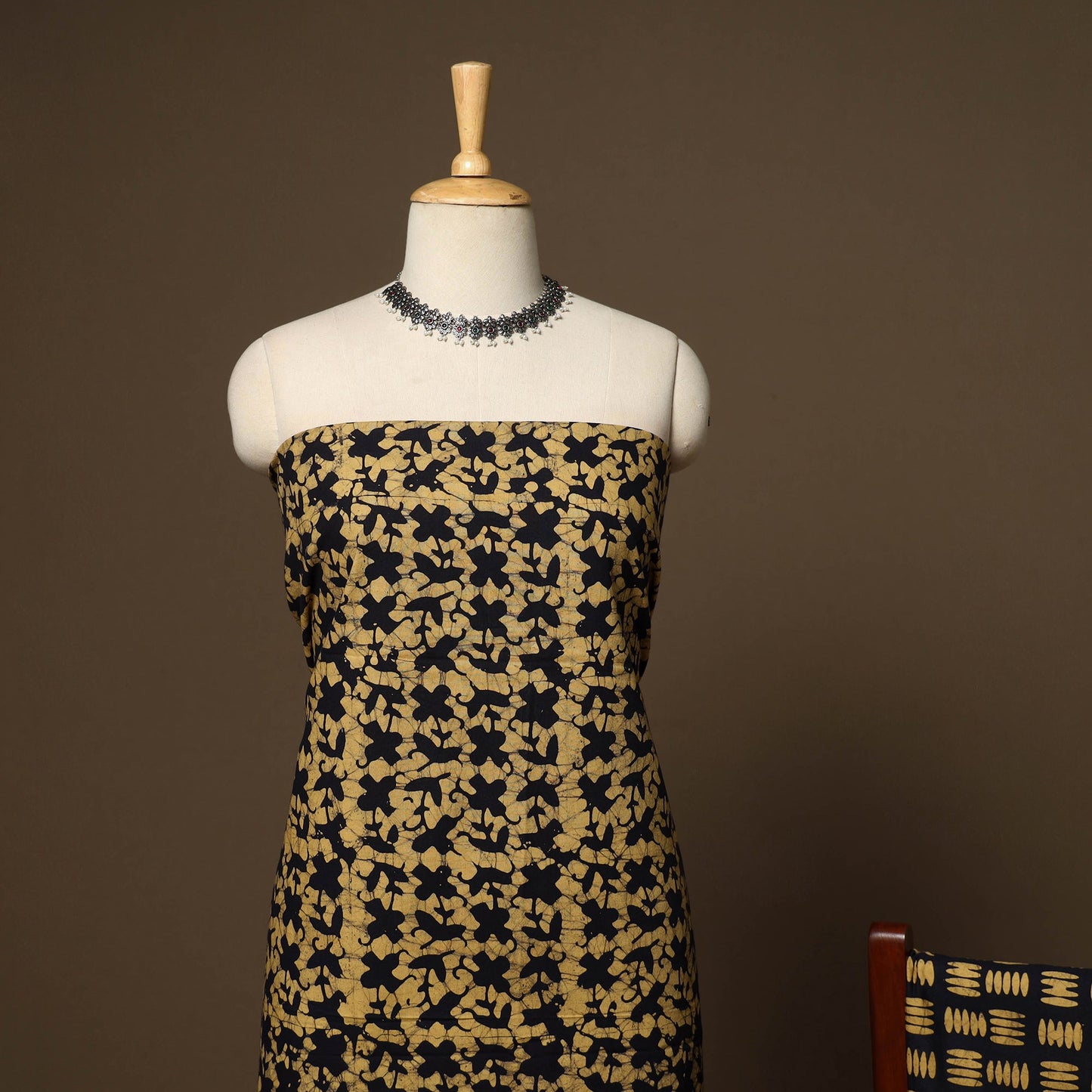 Green - 3pc cotton unstitched kutch batik dress material 02