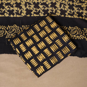 Green - 3pc cotton unstitched kutch batik dress material 02