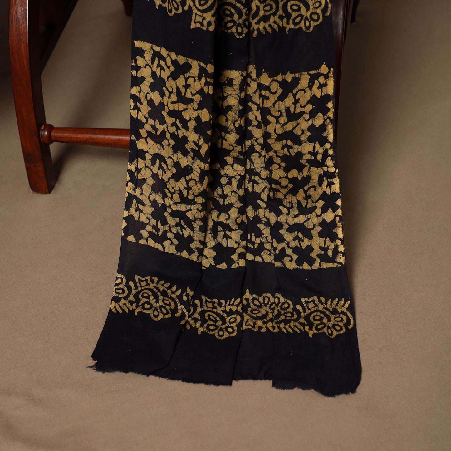 Green - 3pc cotton unstitched kutch batik dress material 02