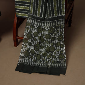 Green - 3pc cotton unstitched kutch batik dress material 05