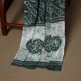 Green - 3pc cotton unstitched kutch batik dress material 11