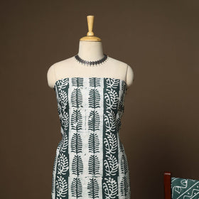 Green - 3pc cotton unstitched kutch batik dress material 11