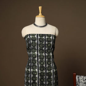 Green - 3pc cotton unstitched kutch batik dress material 14