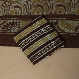 Green - 3pc cotton unstitched kutch batik dress material 39