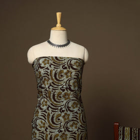 Green - 3pc cotton unstitched kutch batik dress material 39