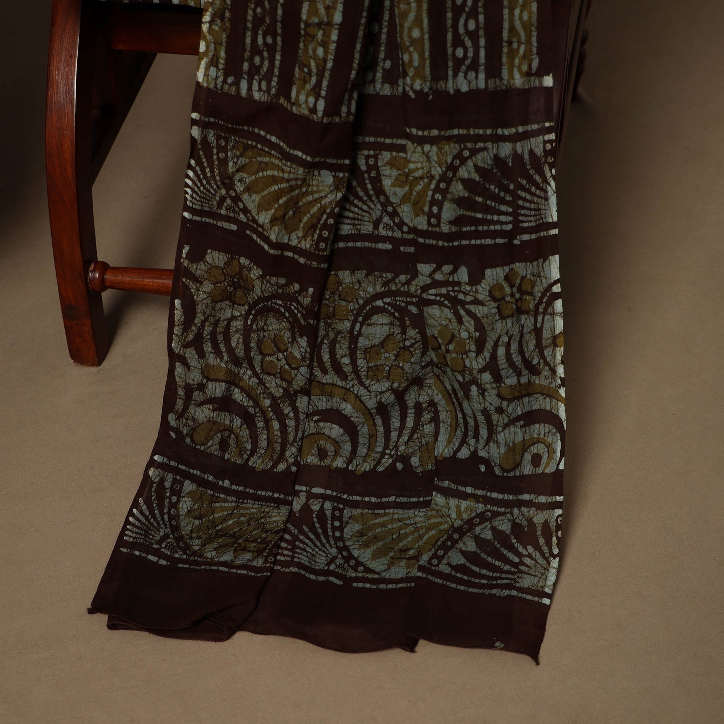 Green - 3pc cotton unstitched kutch batik dress material 39